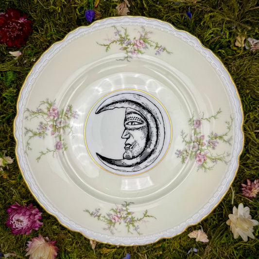 'Man in Moon,' Old Rose (8.25 in plate)