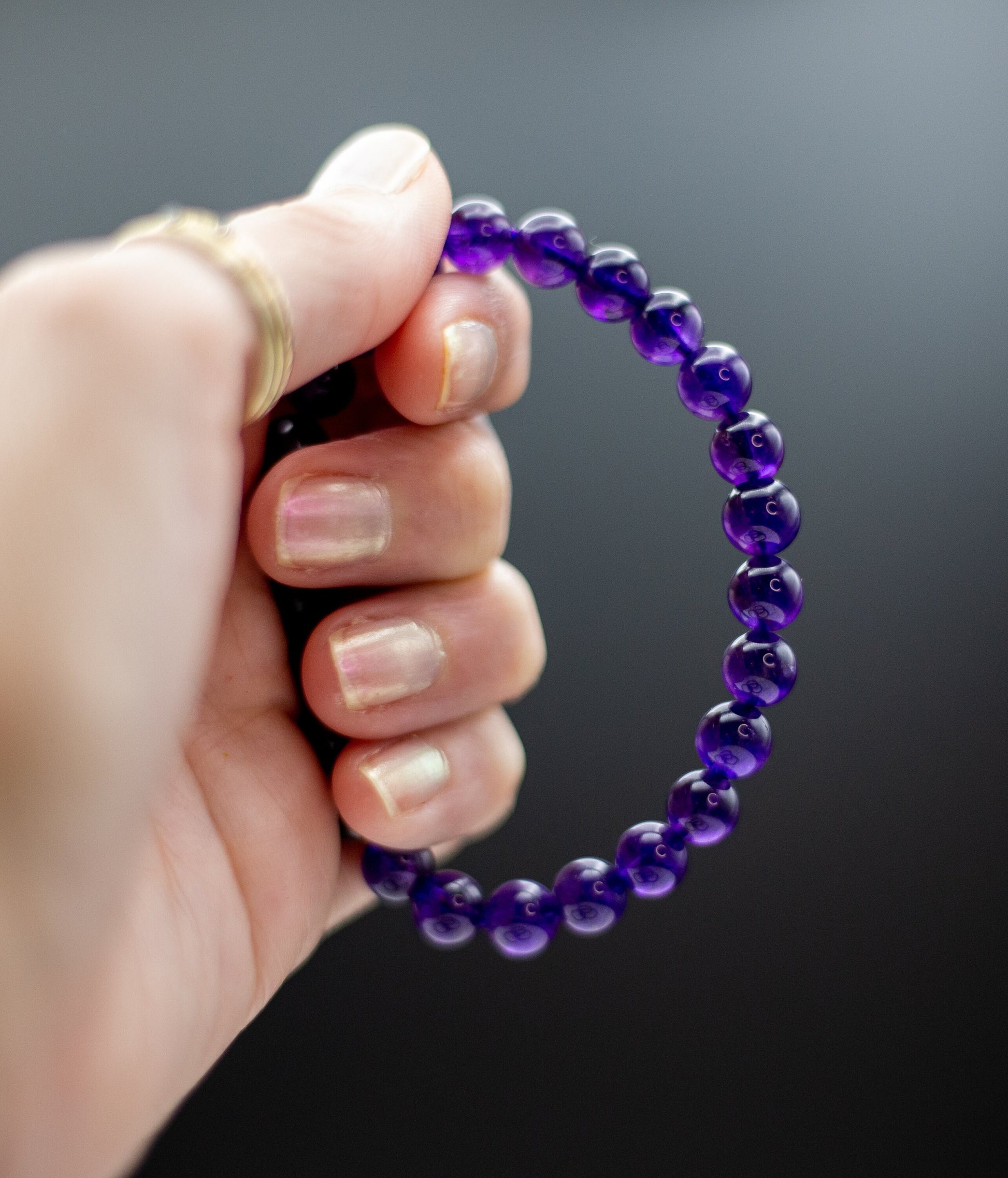 Dark Purple Amethyst Bracelet | High Quality | Gemstone Jewelry