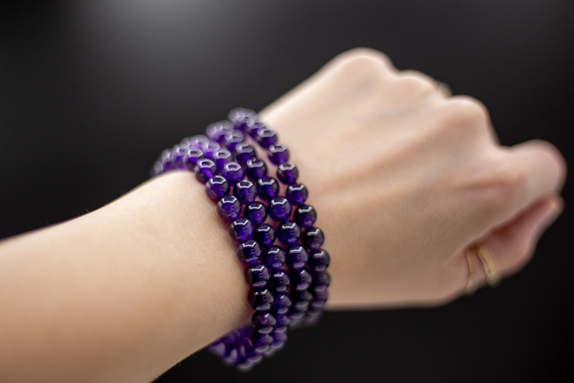 Dark Purple Amethyst Bracelet | High Quality | Gemstone Jewelry
