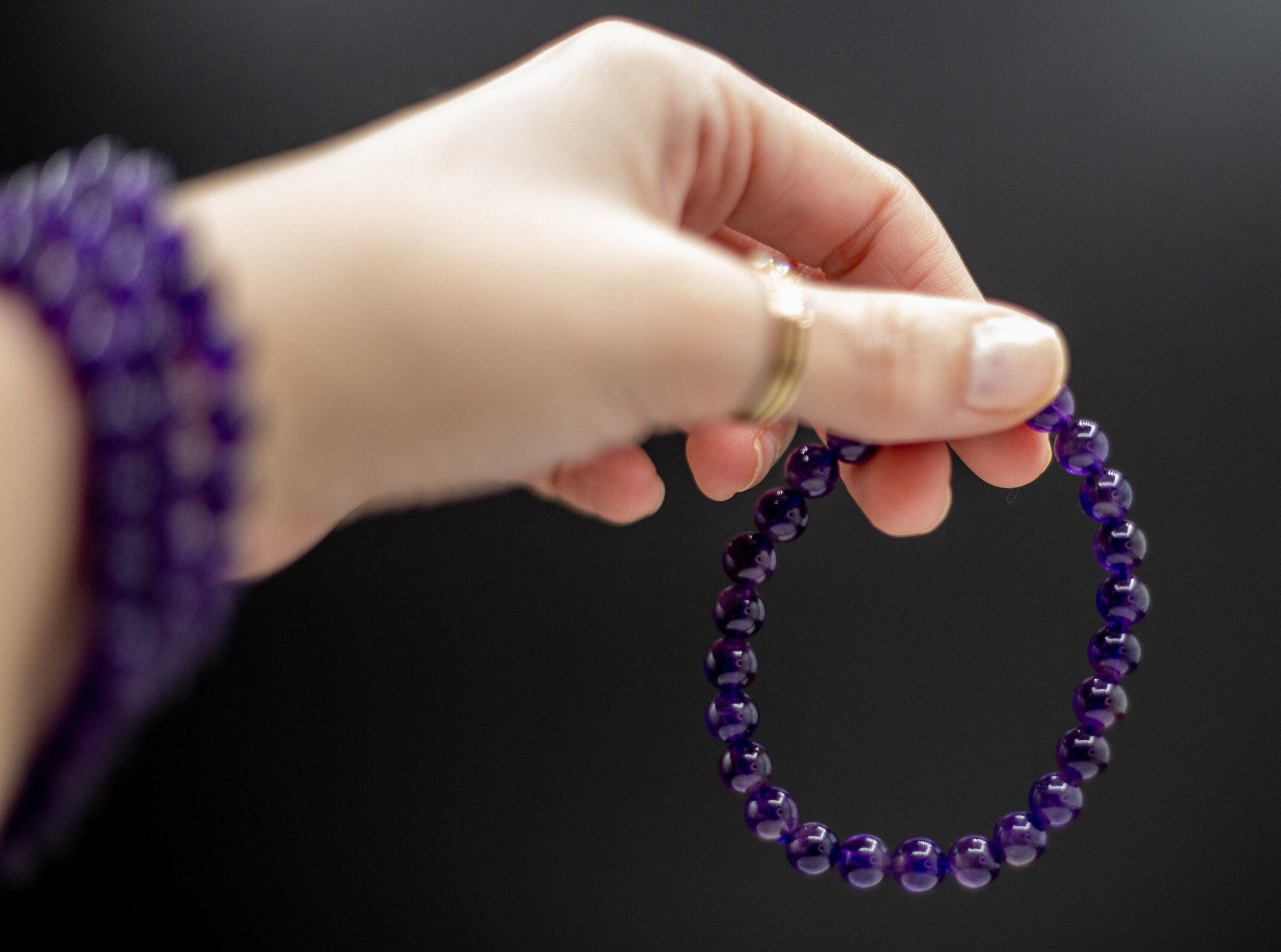 Dark Purple Amethyst Bracelet | High Quality | Gemstone Jewelry