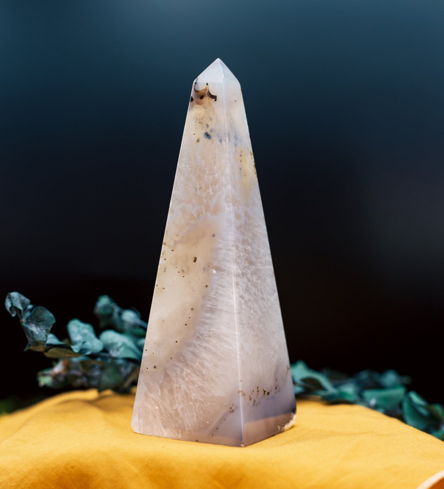Druzy Agate Obelisk - Tower | Brazilian Agate Crystal Point