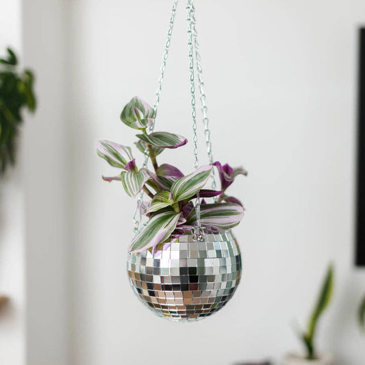 Disco Ball Hanging Planter (6in) 🪩