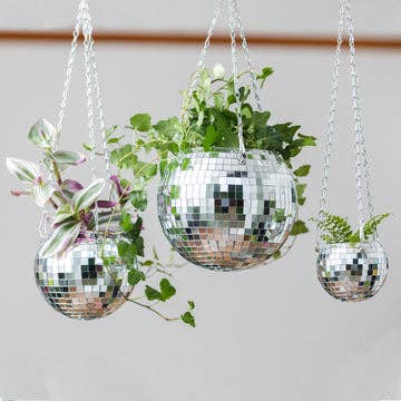 Disco Ball Hanging Planter (6in) 🪩