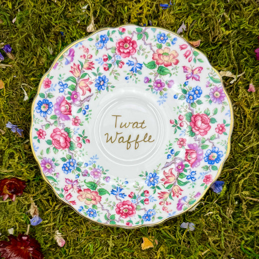 'Twat Waffle in the Garden' (profanity plate series)