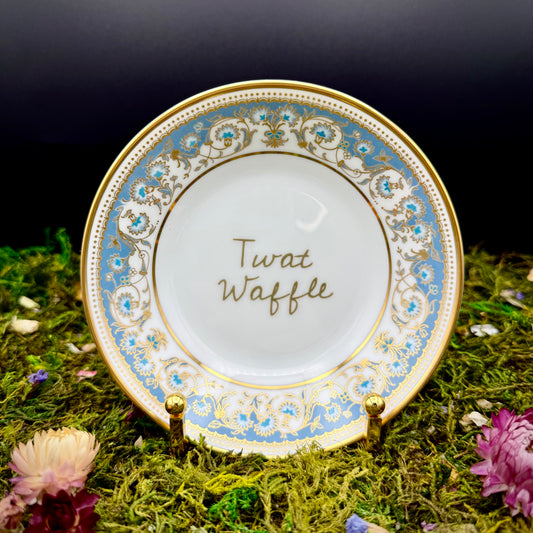 'Twat Waffle Royalty' profanity plate (5.5 in)
