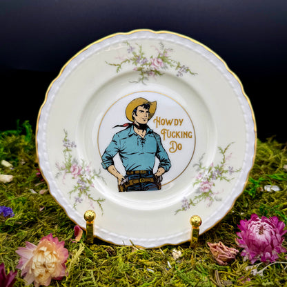 'Howdy Fucking Do, Old Rose,' (Cowboy series) (6.25 in)