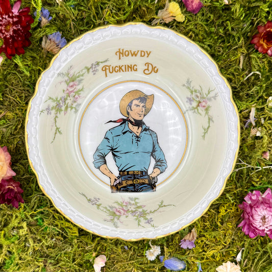 'Howdy Fucking Do, Old Rose,' (Cowboy series) (5.5 in)