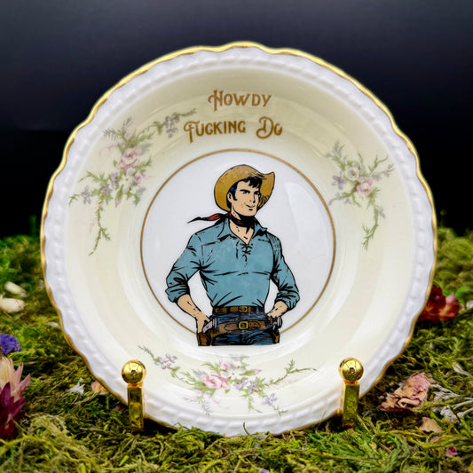 'Howdy Fucking Do, Old Rose,' (Cowboy series) (5.5 in)