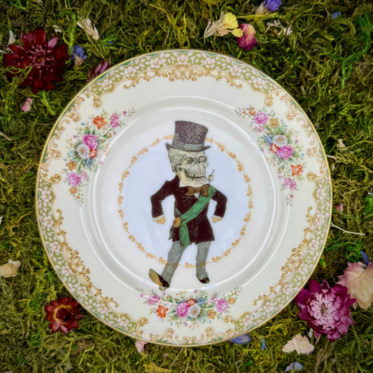 'Death Strolls by,' (ode to Dr. Louis Crusius series) (6.5 in)