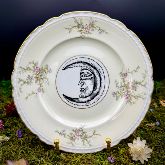 'Man in Moon,' Old Rose (8.25 in plate)