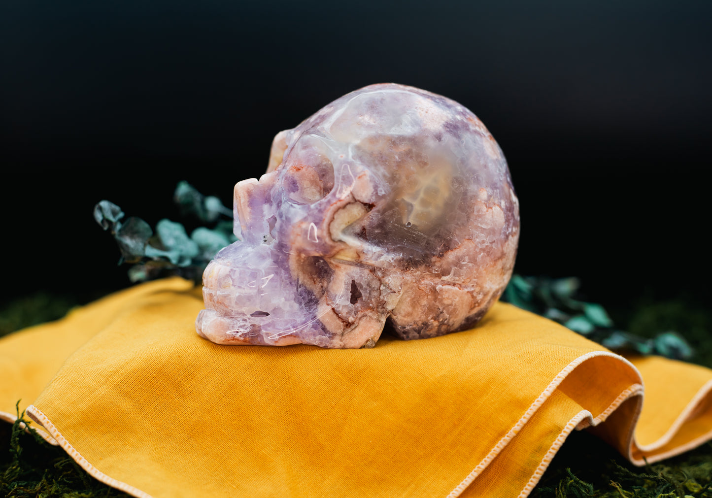 Pink Amethyst Skull