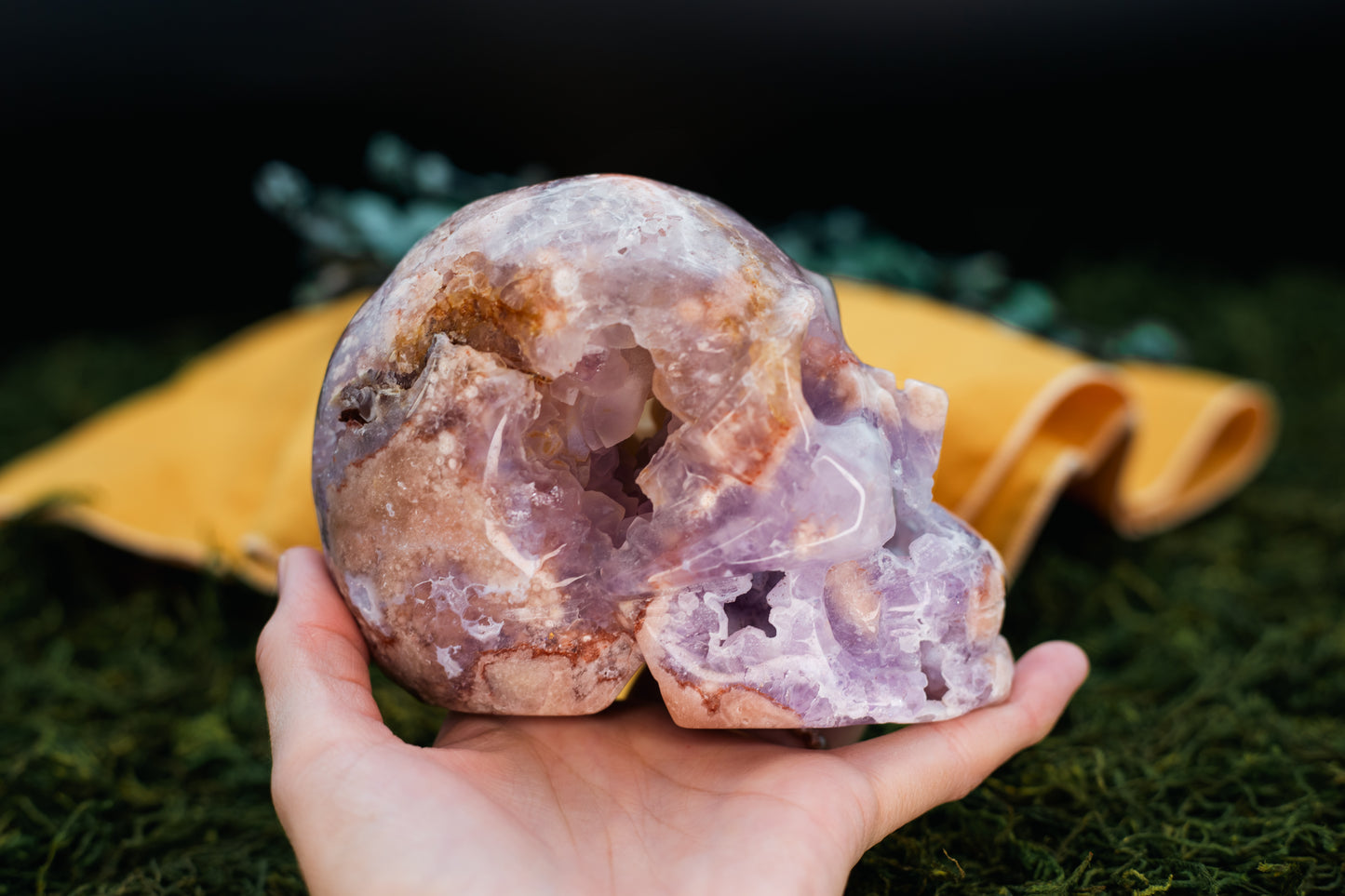 Pink Amethyst Skull