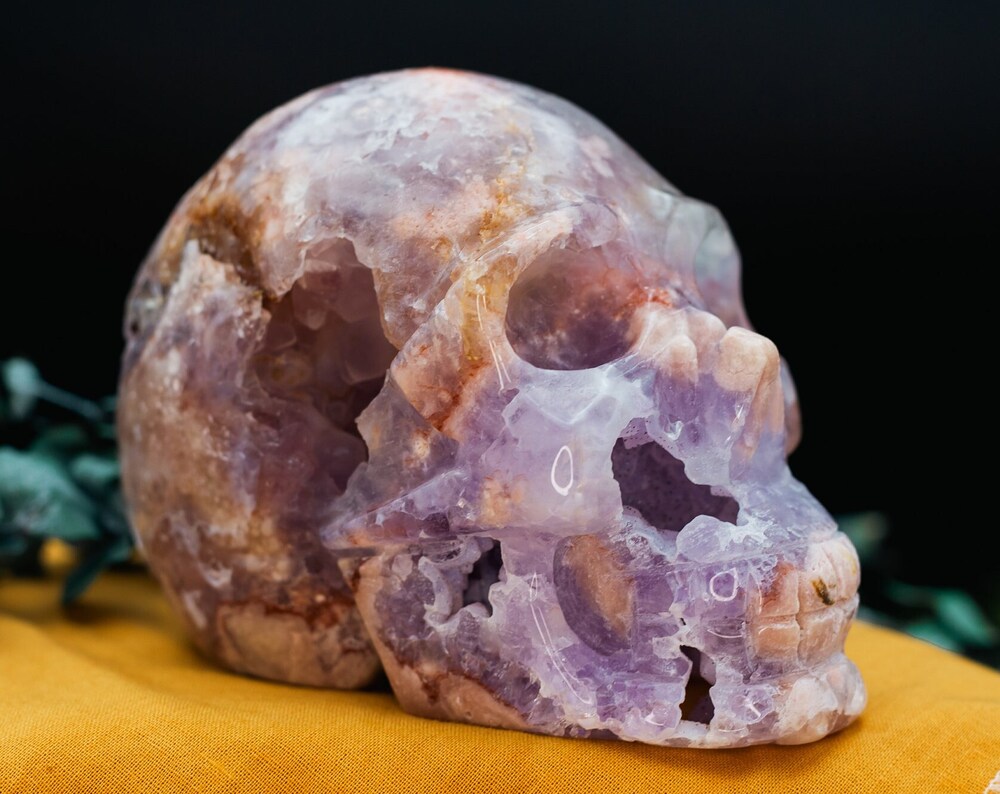 Pink Amethyst Skull