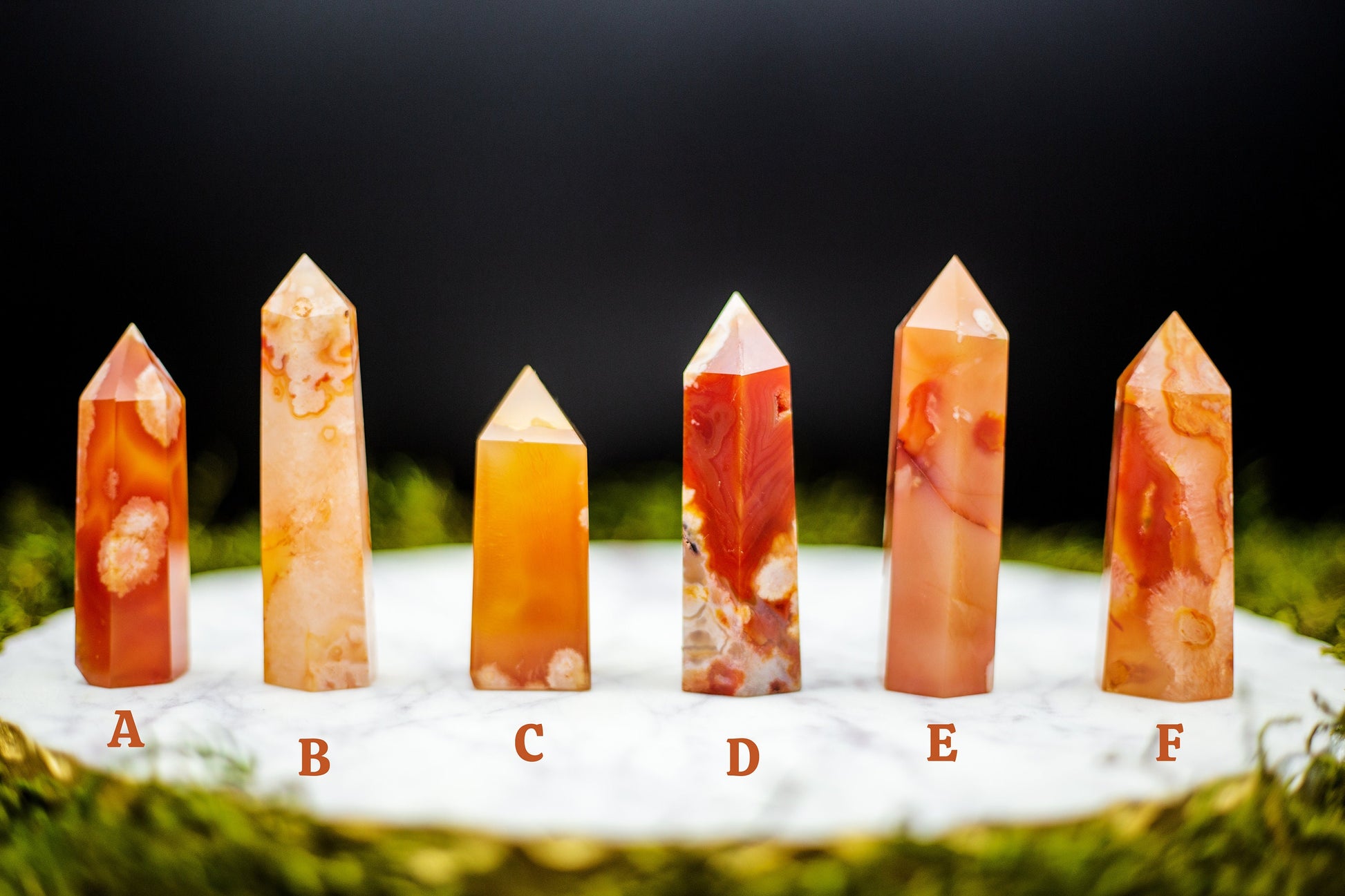 Carnelian Flower Agate Towers | Natural Crystal | Druzy