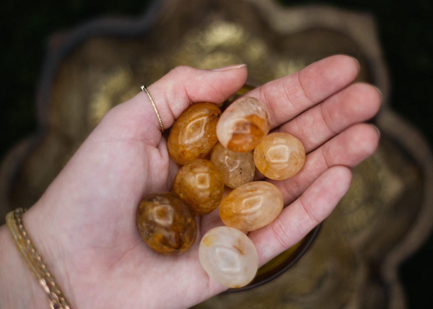 Golden Healer Crystal Tumbles (sets of 3) | Hematoid Quartz | Tumbled Stones