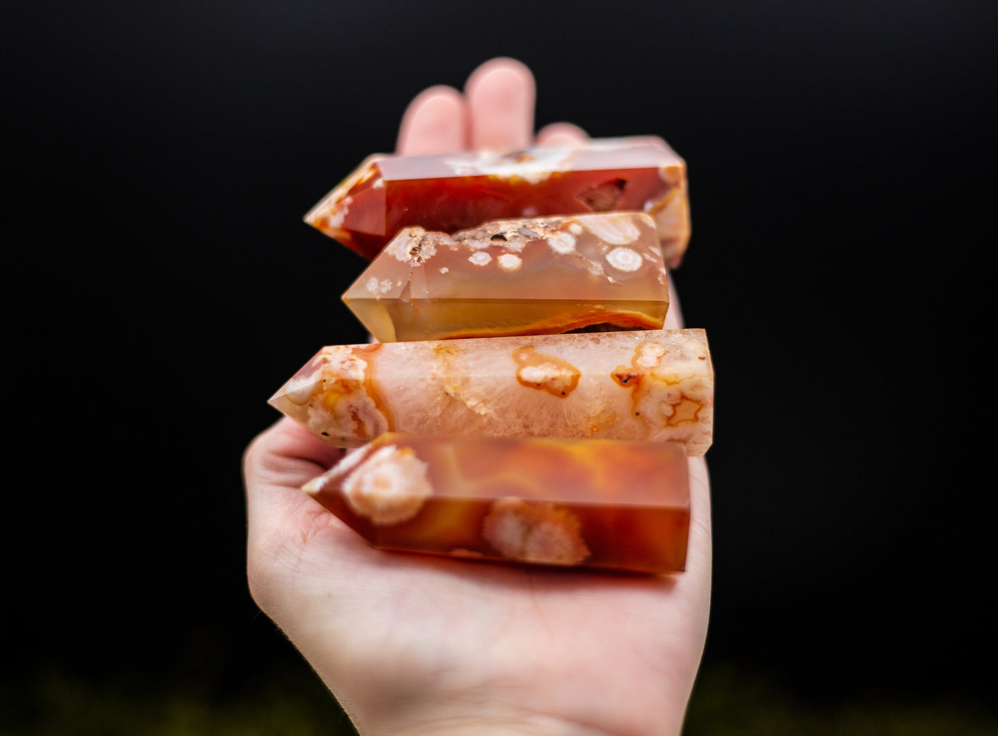 Carnelian Flower Agate Towers | Natural Crystal | Druzy