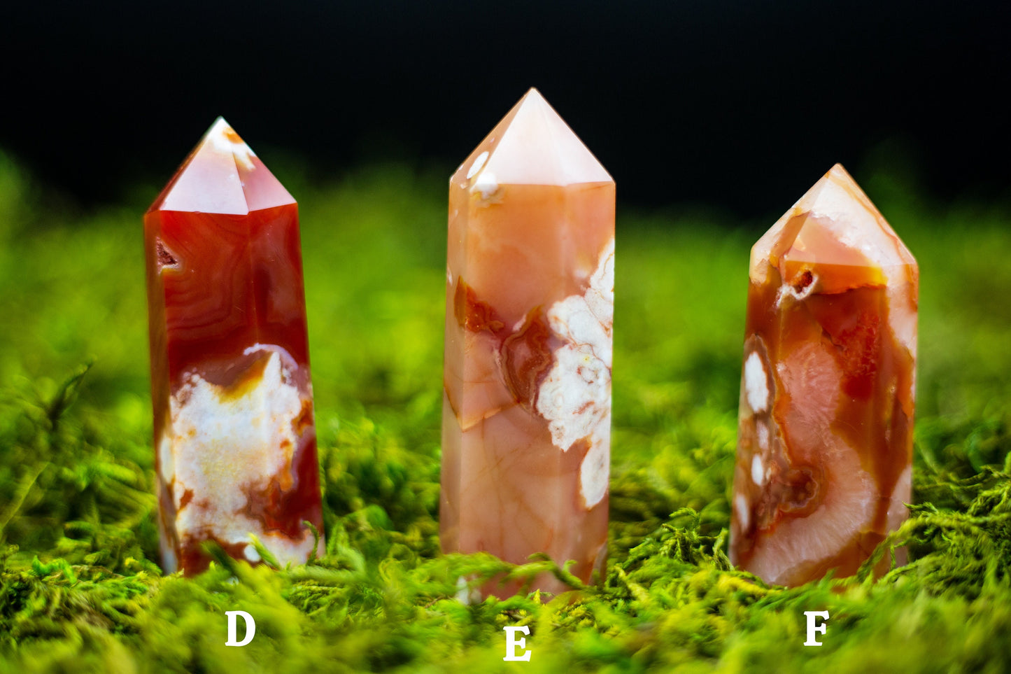 Carnelian Flower Agate Towers | Natural Crystal | Druzy