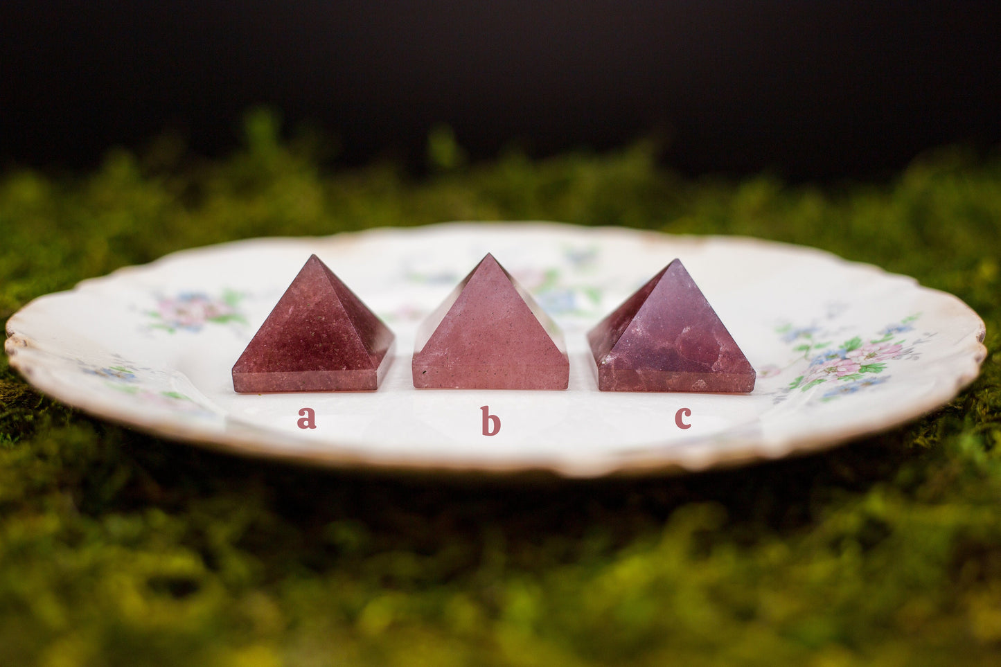 Strawberry Quartz Crystal Pyramid | Point