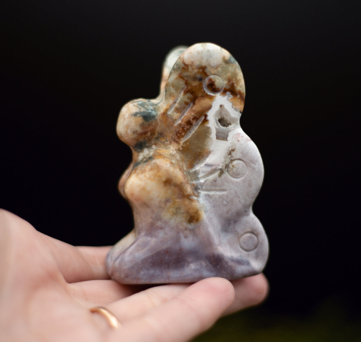 Ocean Jasper Fairy Carving | Fairy Figure | Crystal Carvings