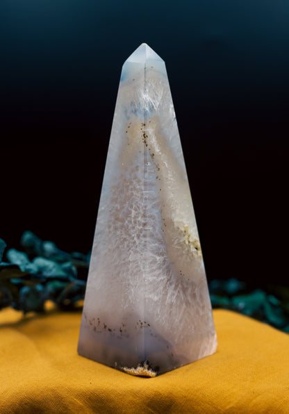 Druzy Agate Obelisk - Tower | Brazilian Agate Crystal Point