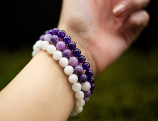 Dark Purple Amethyst Bracelet | High Quality | Gemstone Jewelry