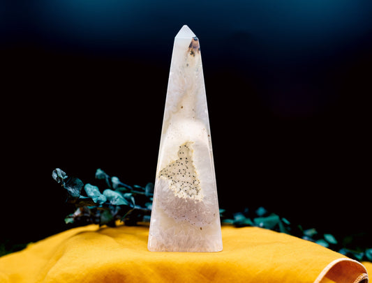 Druzy Agate Obelisk - Tower | Brazilian Agate Crystal Point