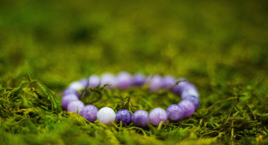 Lepidolite Beaded Bracelet | Healing Crystal Bracelets